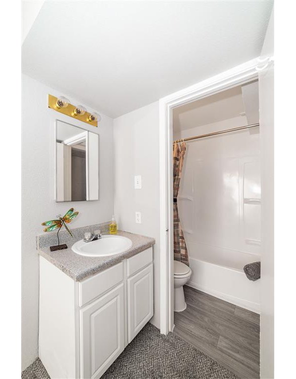 Modern bathroom with elegant fixtures at Carelton Courtyard Apartments