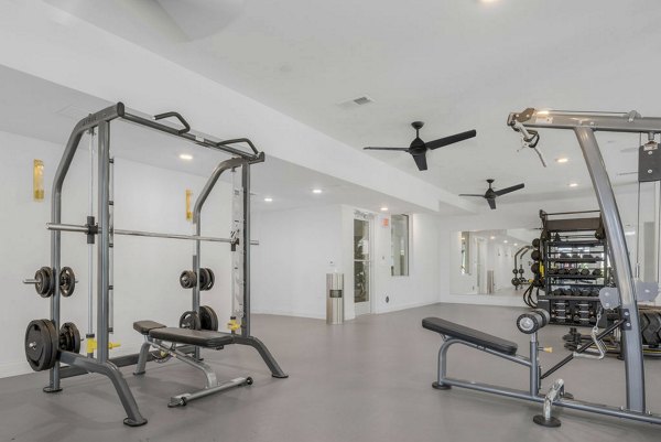 State-of-the-art fitness center with modern equipment at Indigo at Berewick Apartments