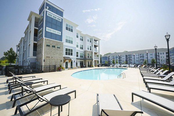 Rooftop pool with city views at Indigo at Berewick Apartments