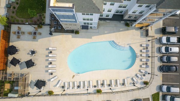 Resort-style pool with sundeck at Indigo at Berewick luxury apartments
