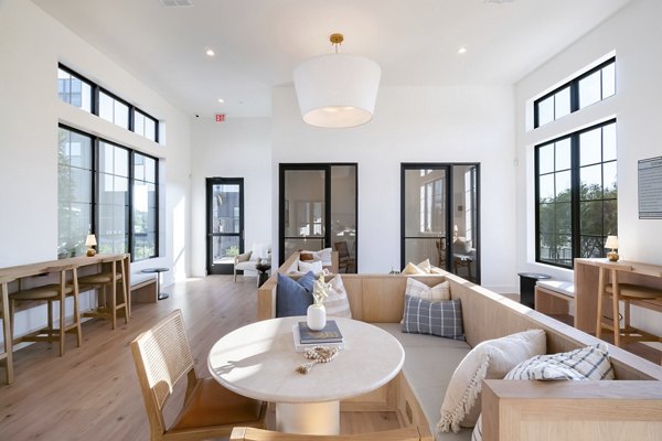 Lobby featuring chic modern furniture at Citizen House MLK Apartments