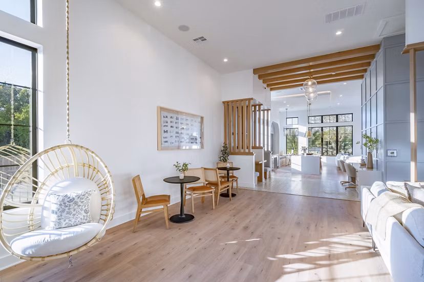 Stylish clubhouse with modern decor at Citizen House MLK Apartments