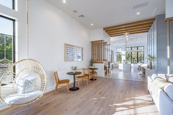 Stylish clubhouse with modern decor at Citizen House MLK Apartments