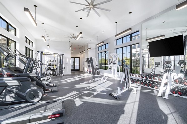 State-of-the-art fitness center with modern equipment at Citizen House MLK Apartments, promoting a healthy lifestyle in vibrant Austin