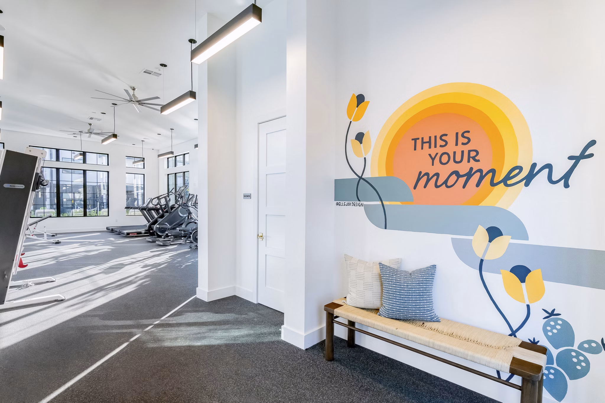 State-of-the-art fitness center at Citizen House MLK Apartments featuring modern equipment for active lifestyle enthusiasts