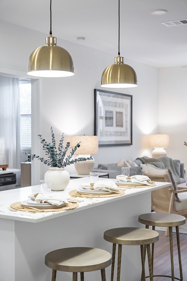 Modern kitchen featuring stainless steel appliances at Citizen House MLK Apartments