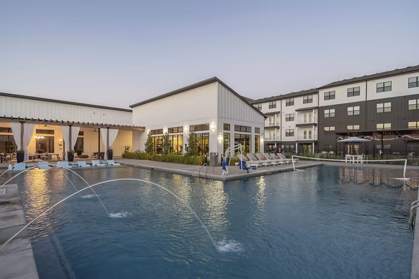 Skyline views from rooftop pool at Citizen House MLK Apartments, a Greystar community