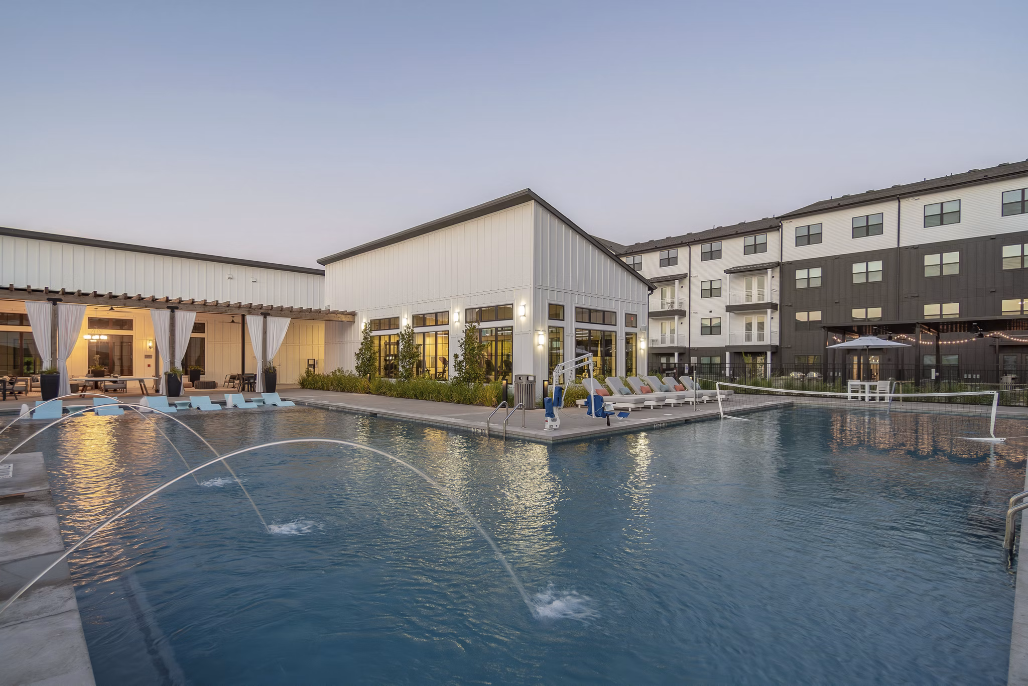 Skyline views from rooftop pool at Citizen House MLK Apartments, a Greystar community