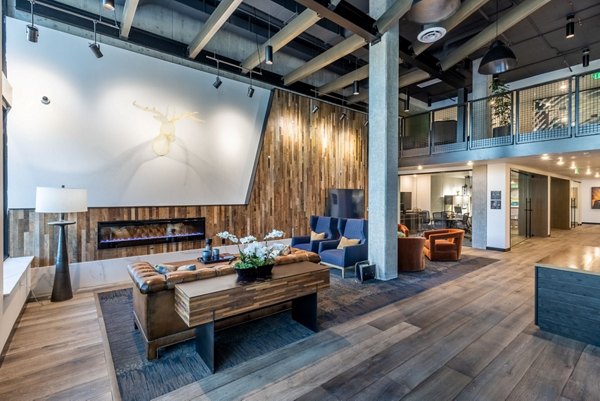 Clubhouse featuring modern design and social spaces at Ethos Apartments
