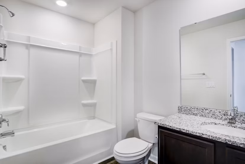 Modern bathroom with elegant fixtures in Berkeley Homes Apartments