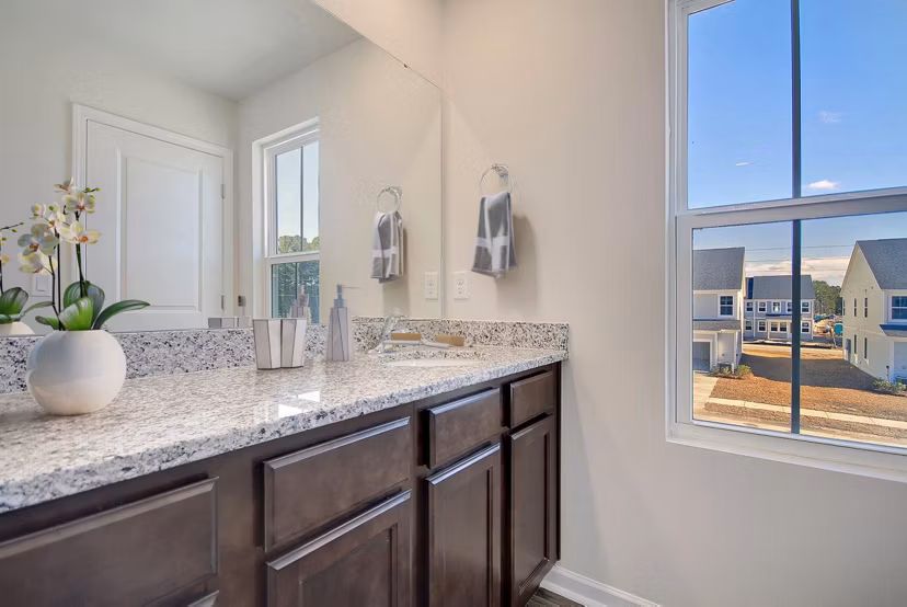 Luxurious bathroom with modern fixtures at Berkeley Homes Apartments