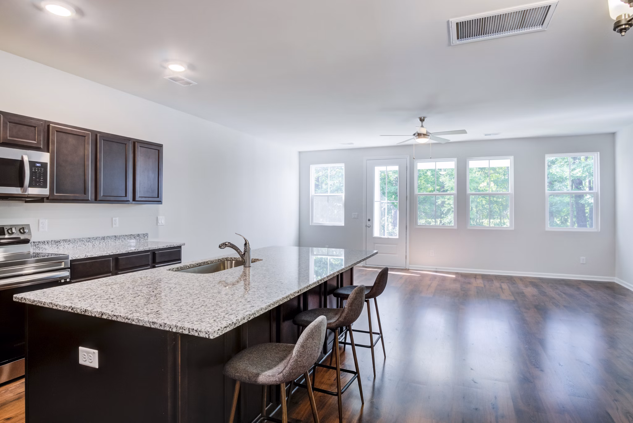 Stylish kitchen with modern appliances at Berkeley Homes Apartments