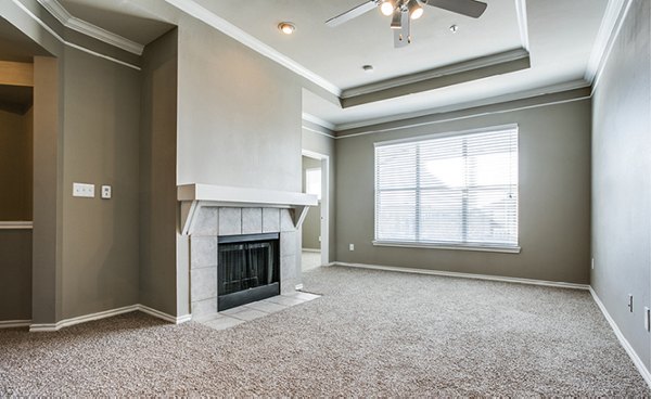 living room at Equinox on the Park Apartments