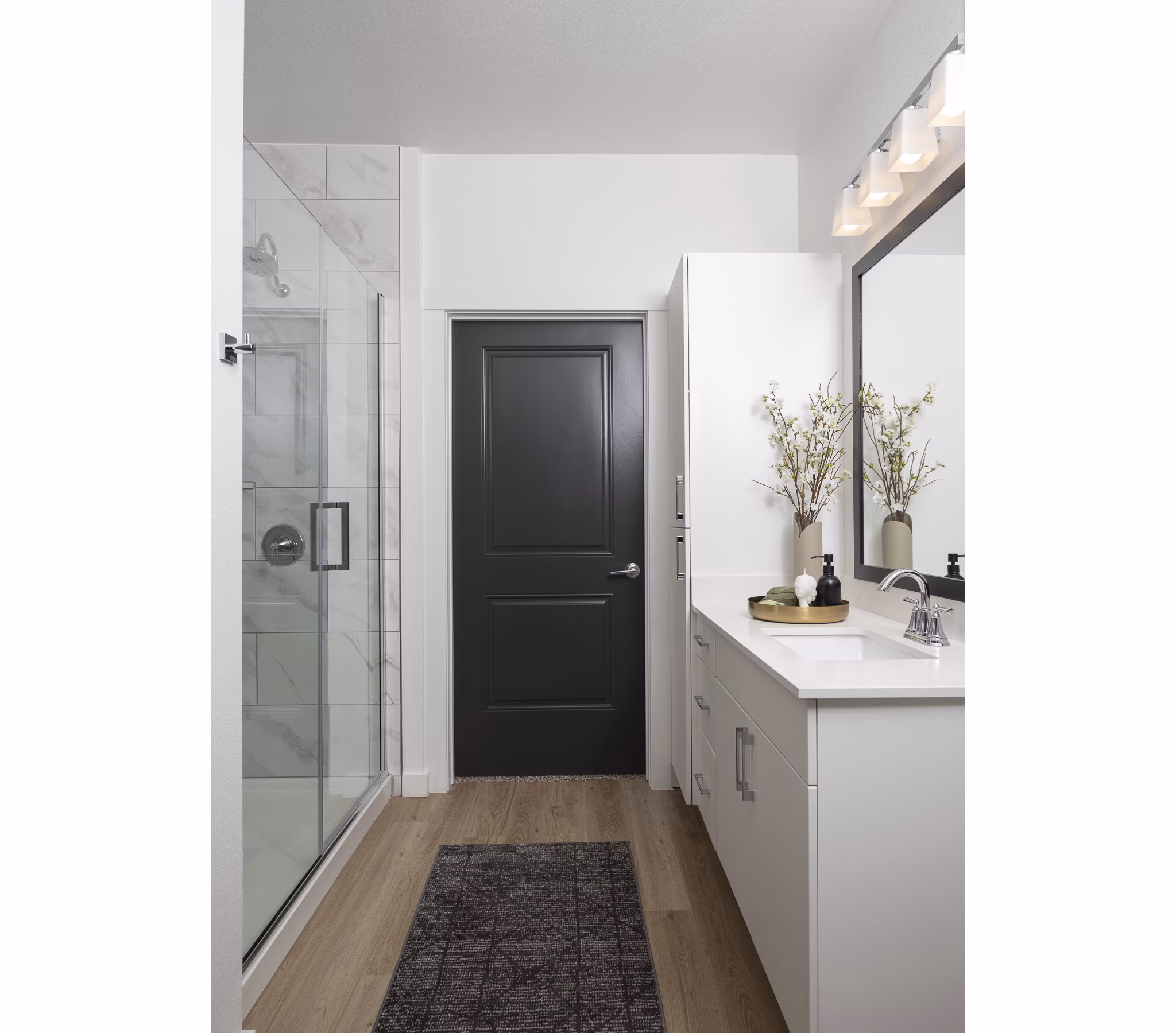 Modern bathroom with sleek fixtures in Broadstone Cross Creek Ranch Apartments