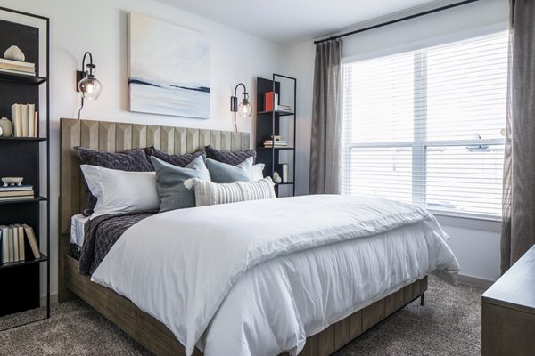 Spacious bedroom with elegant decor at Broadstone Jordan Ranch Apartments