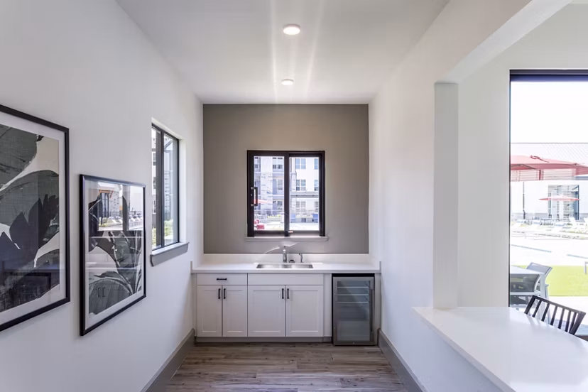 Elegant clubhouse featuring modern decor at Broadstone Jordan Ranch Apartments