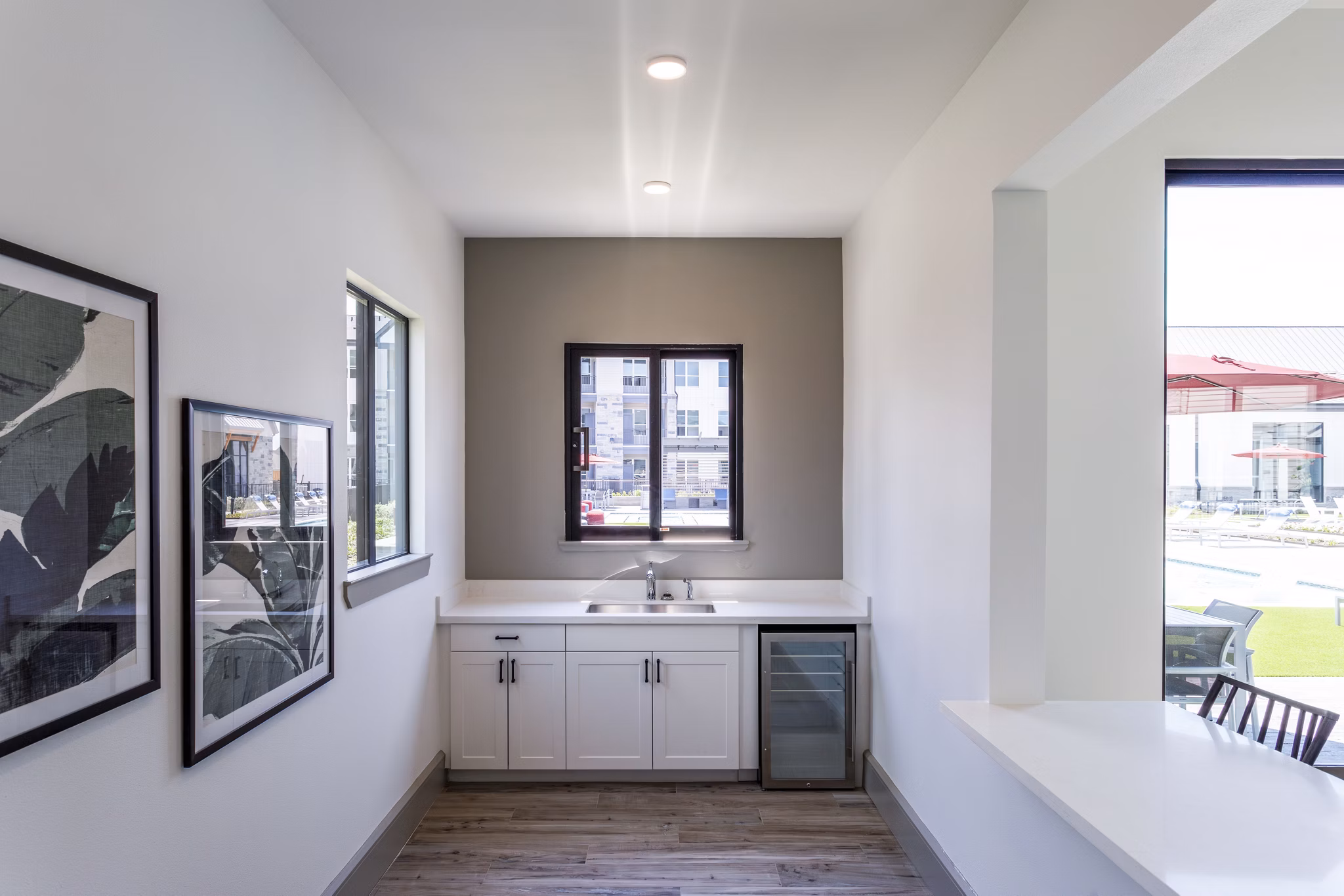 Elegant clubhouse featuring modern decor at Broadstone Jordan Ranch Apartments