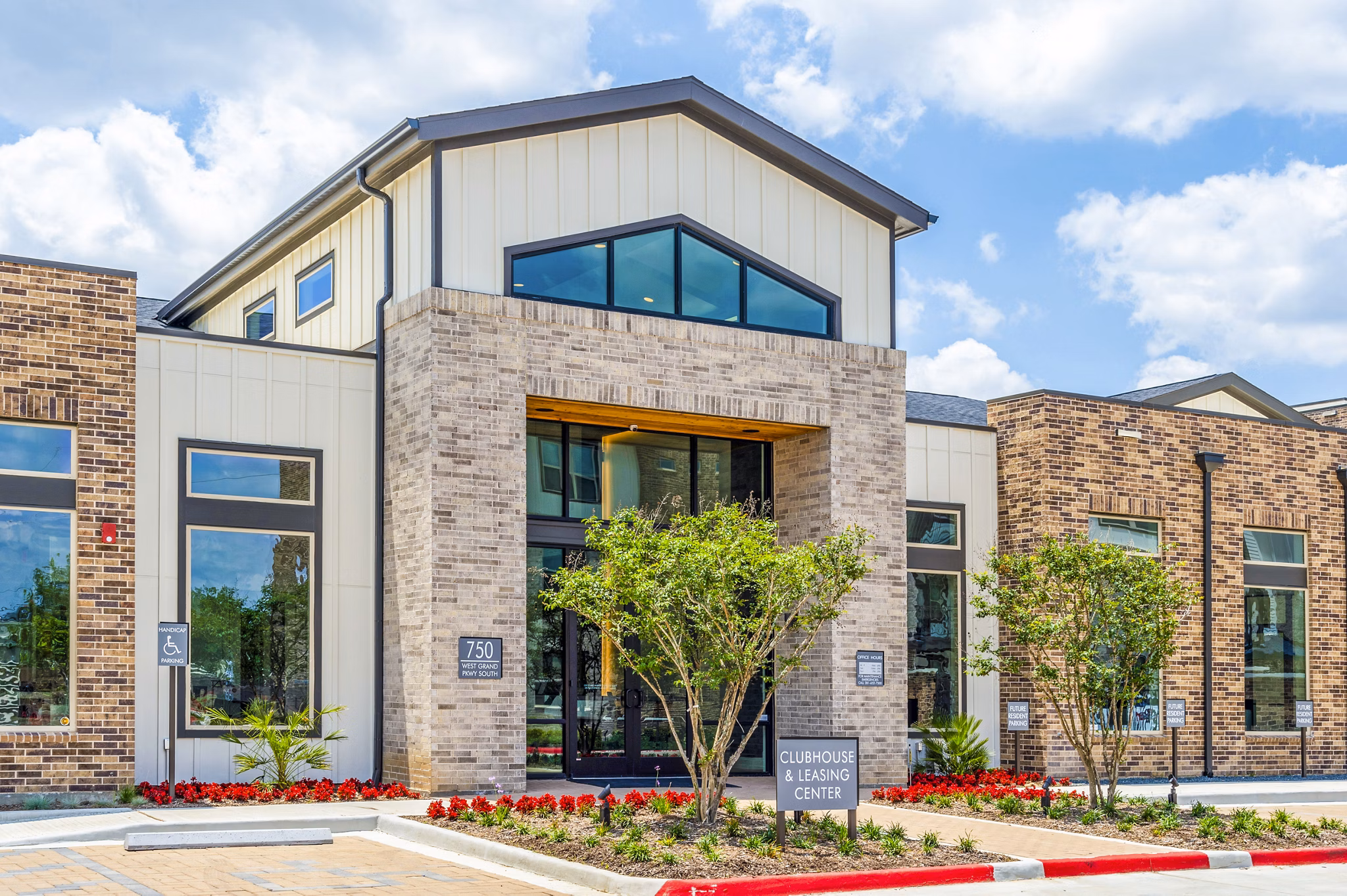 Lenox Grand West Apartments: Modern clubhouse lobby with stylish seating and elegant decor