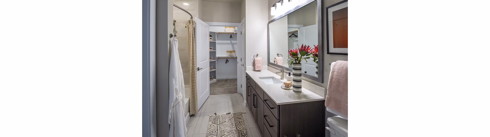 bathroom at The Madison Apartments