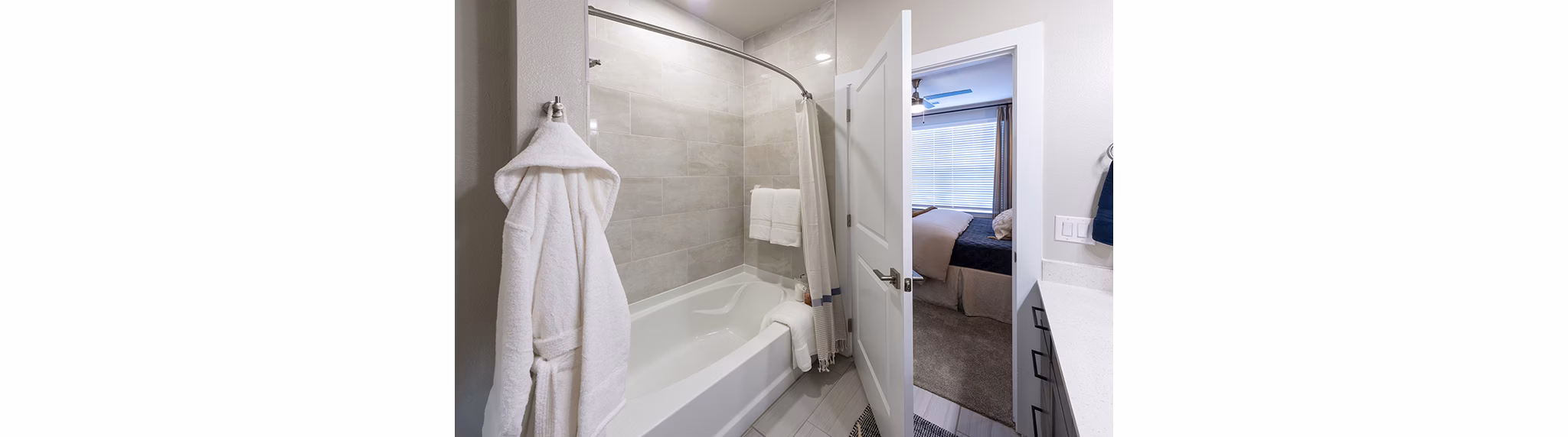 bathroom at The Madison Apartments