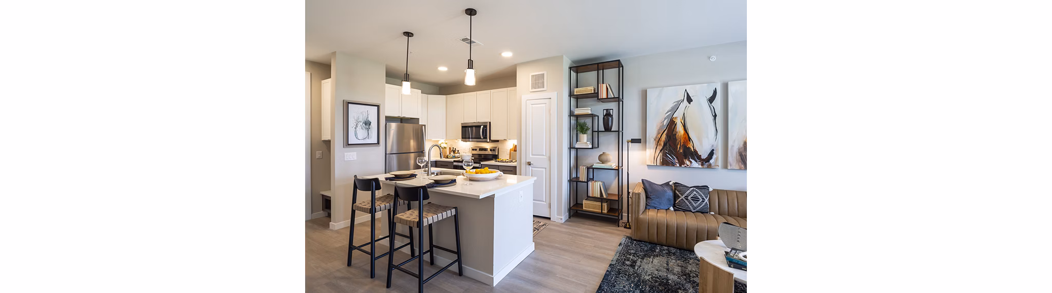living room at The Madison Apartments