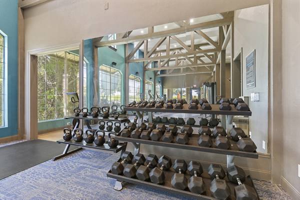 fitness center at Cross Creek at Grapevine Ranch Apartments