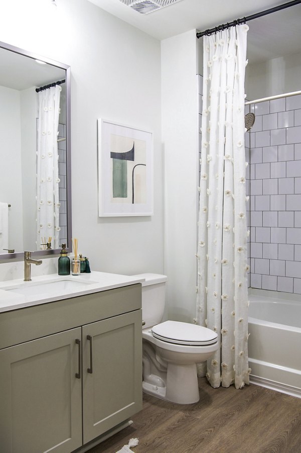 Bathroom featuring elegant fixtures and modern design at Lakehouse on Wylie Apartments