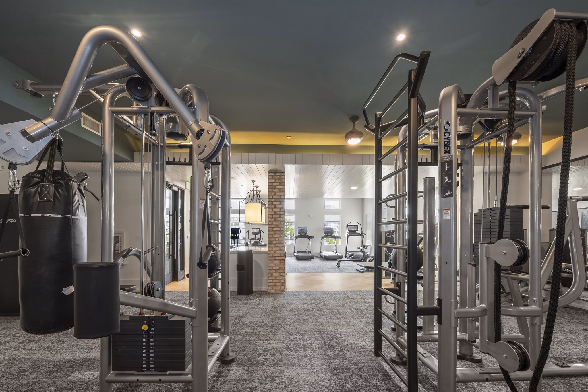 fitness center at Lakehouse on Wylie Apartments