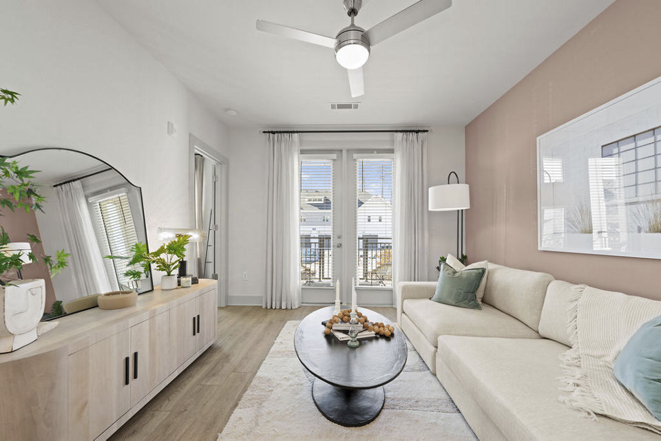 living room at Lakehouse on Wylie Apartments