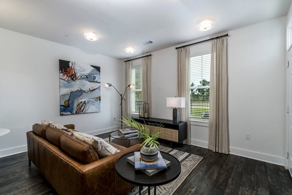 living room at Lakeside Row Apartments