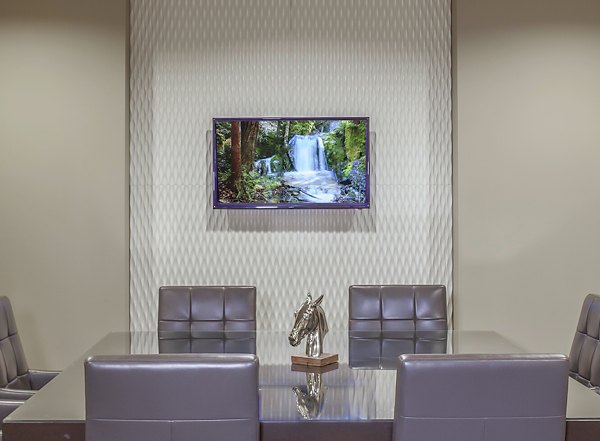 Meeting space featuring modern design at The Millennium Six Pines Apartments, ideal for gatherings and collaborations in a luxury setting