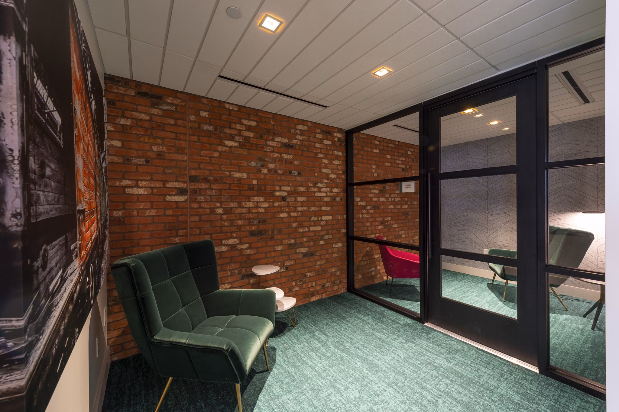 Modern clubhouse featuring sleek design at The Lane at Waterway Apartments