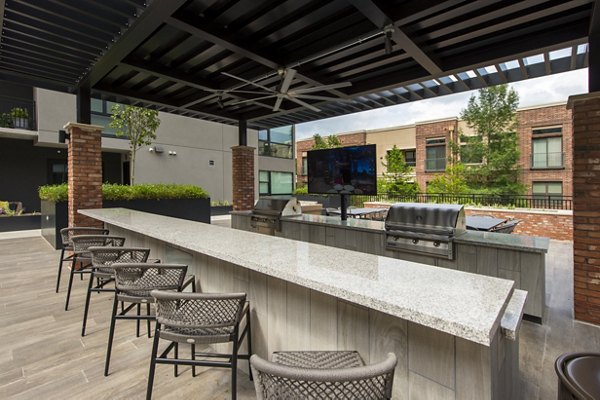 grill area at The Lane at Waterway Apartments