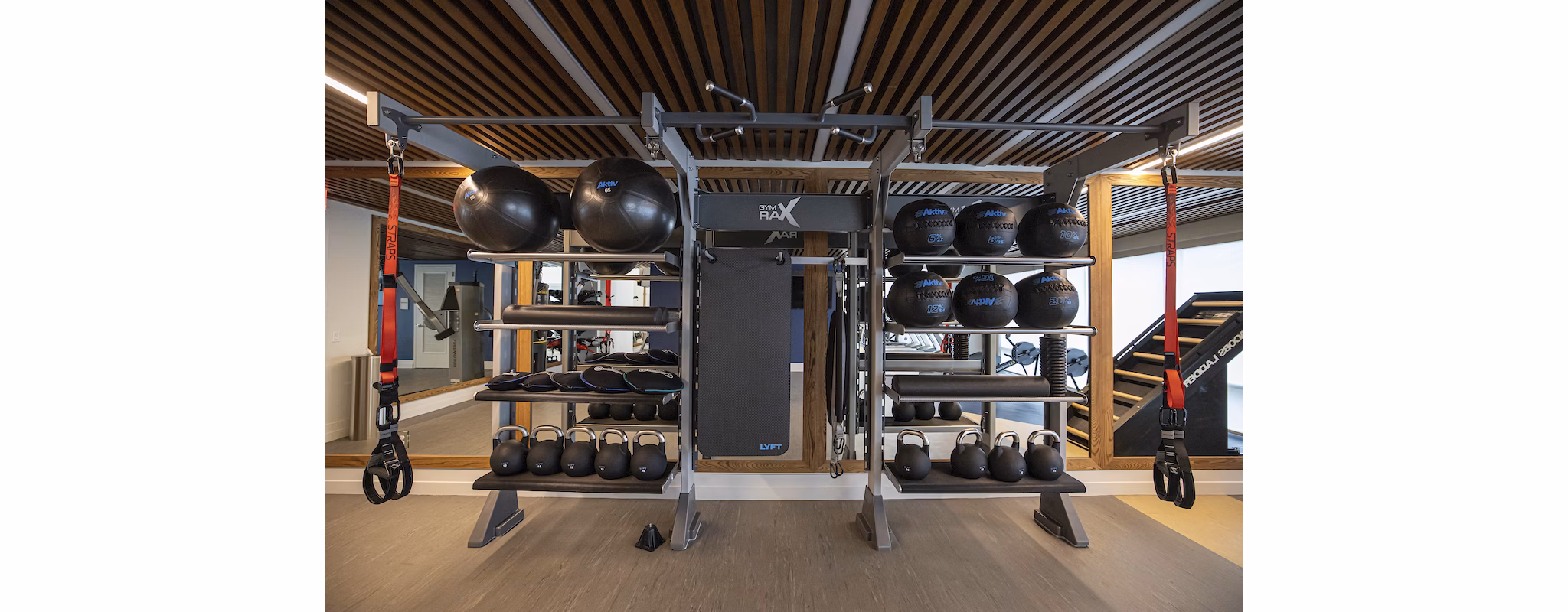 State-of-the-art fitness center with modern equipment at Two Lakes Edge Apartments