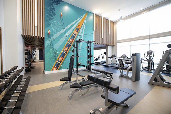fitness center at Two Lakes Edge Apartments