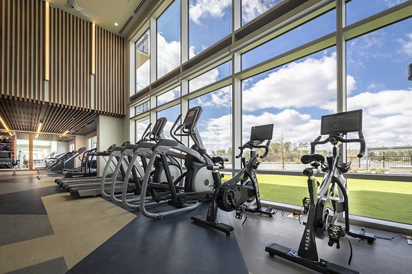 State-of-the-art fitness center with modern equipment at Two Lakes Edge Apartments Enjoy luxurious living and health-focused amenities
