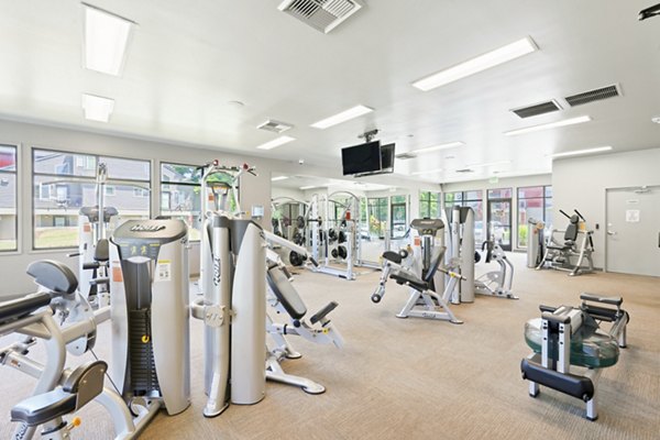 fitness center at Ducks Village Apartments