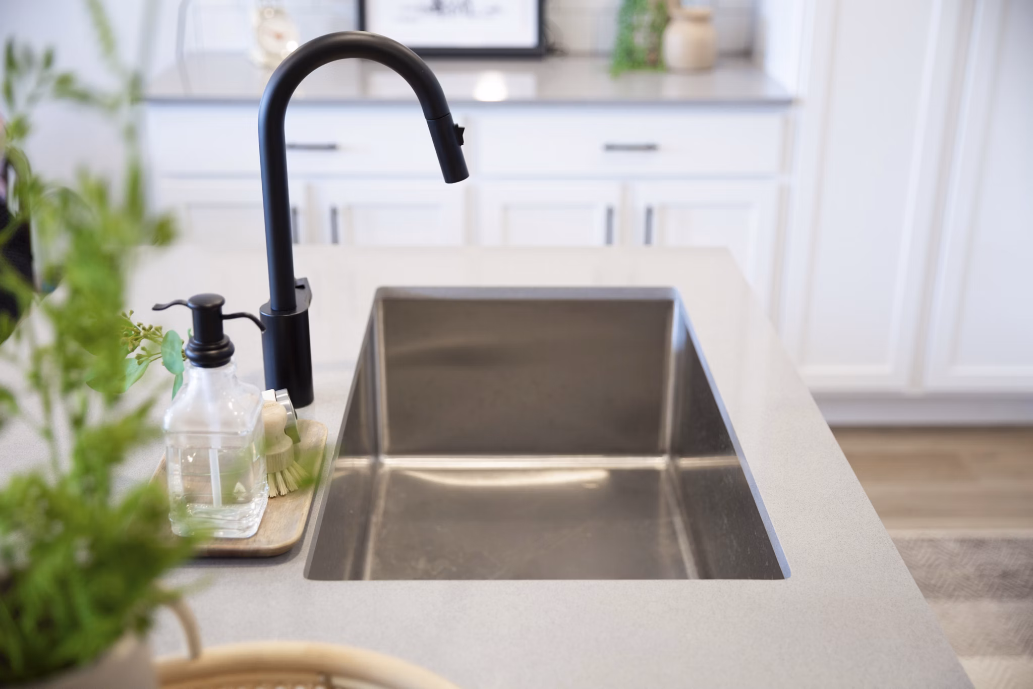 kitchen at Drexler Townhomes at Holbrook Farms Apartments