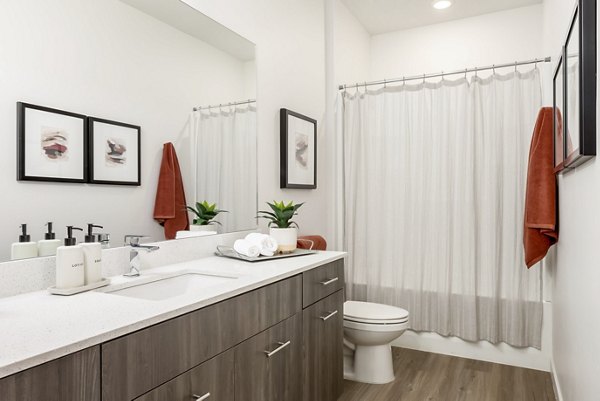 Modern bathroom with sleek fixtures at Black Ridge Cove Apartments