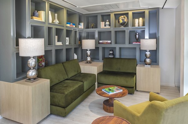 Modern clubhouse with elegant dÃ©cor at mResidences Olympic & Olive Apartments