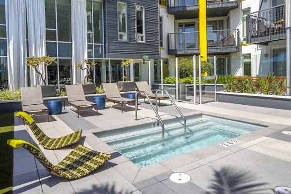 pool at mResidences Olympic & Olive Apartments