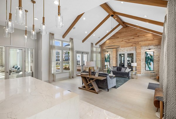 Luxury clubhouse featuring modern amenities at Wentworth Park Apartments
