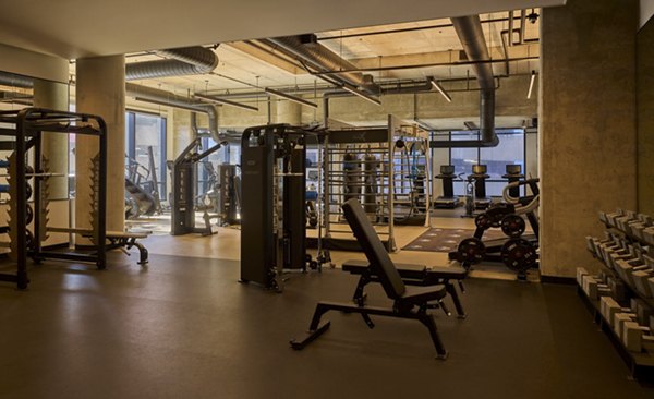 fitness center at Jessup House Apartments