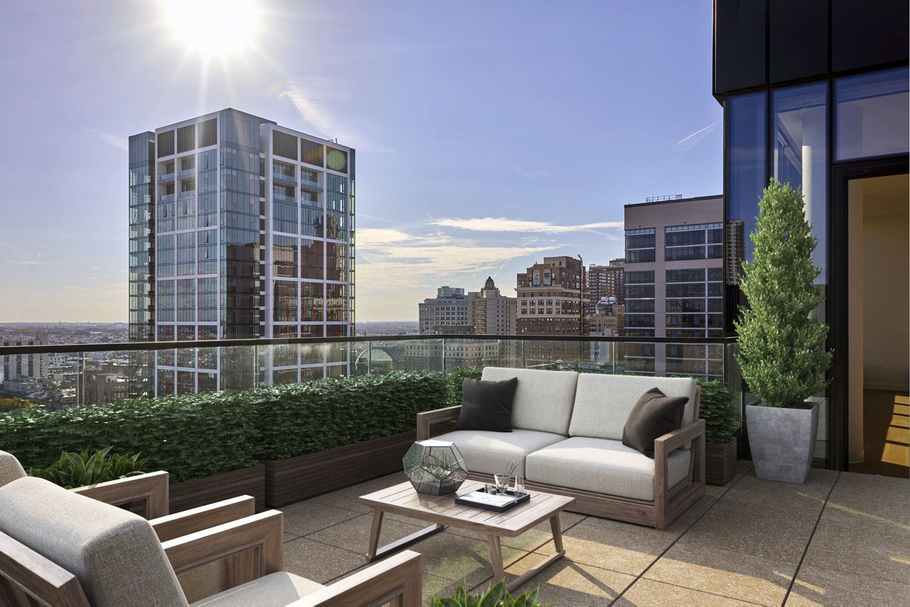 Roof deck at Jessup House