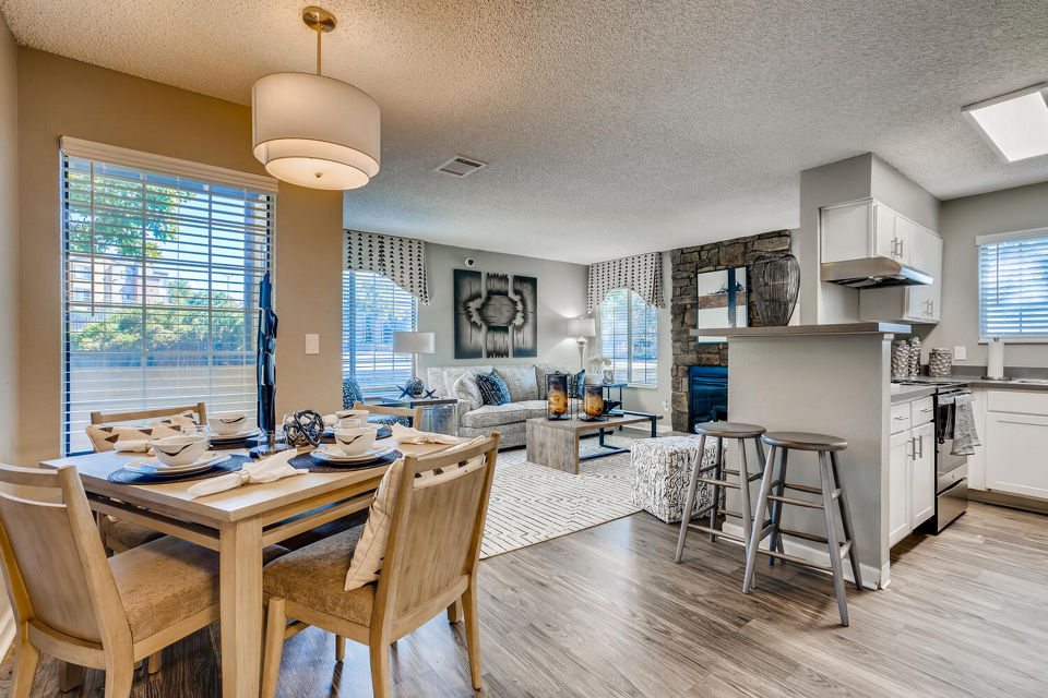 living room at Loretto Heights Apartments 