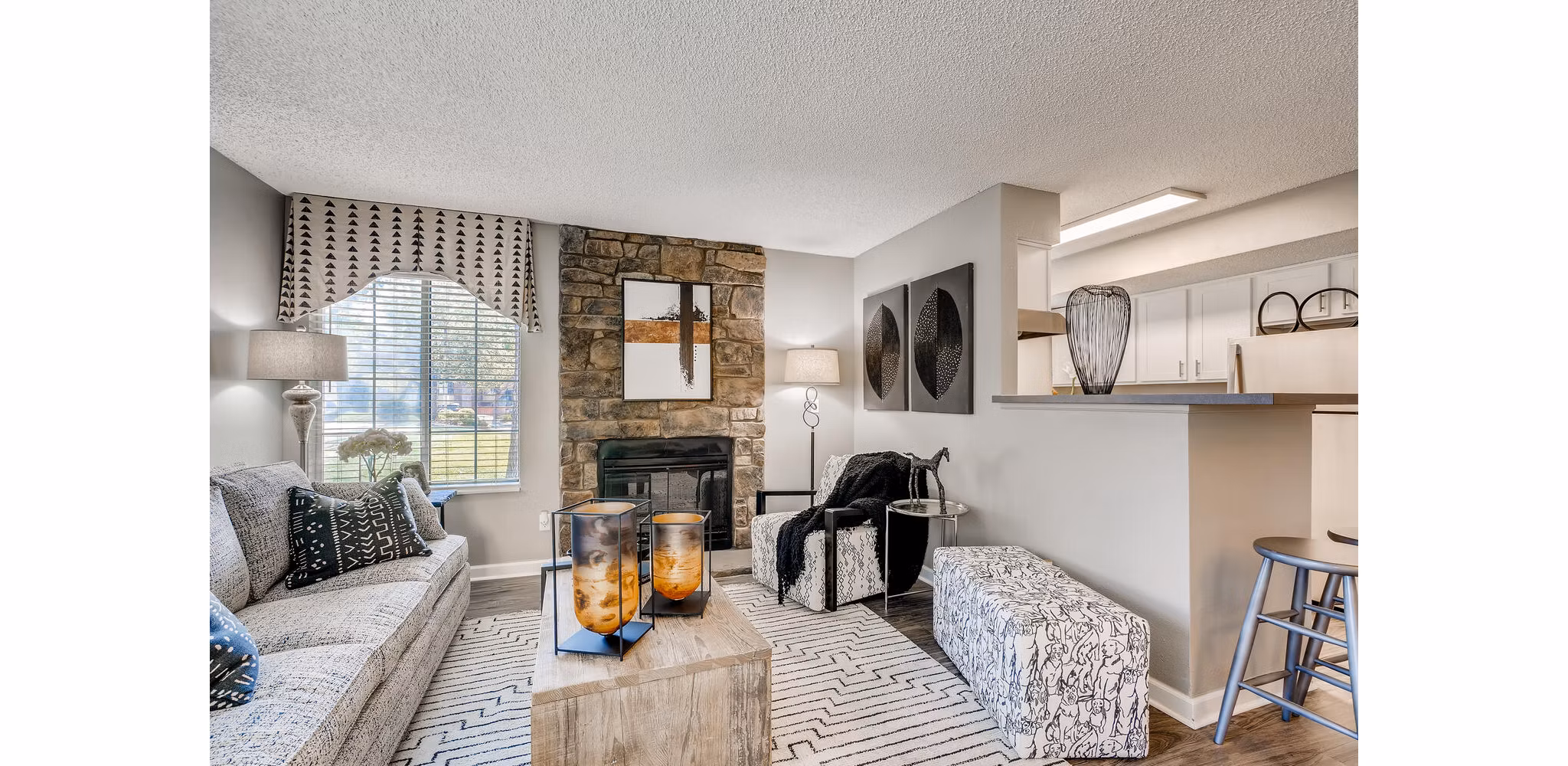 living room at Loretto Heights Apartments 
