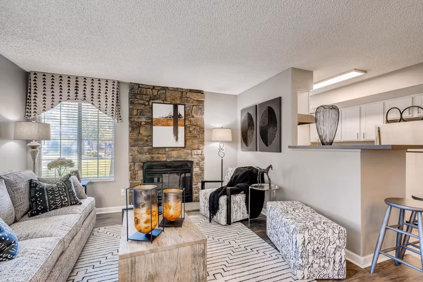 living room at Loretto Heights Apartments 
