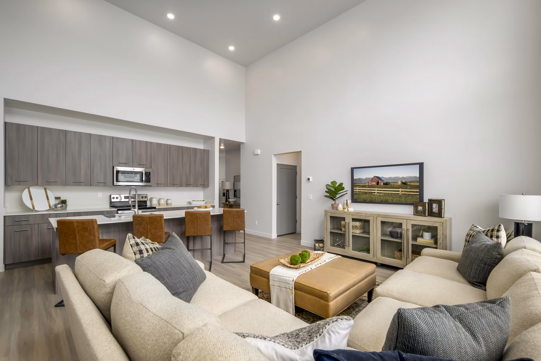 living room at The Orchard Apartments 