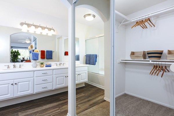 bathroom closet at  St. Moritz Apartments