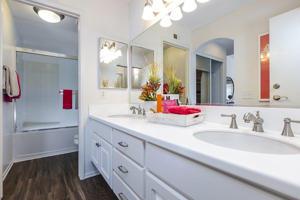 bathroom at  St. Moritz Apartments